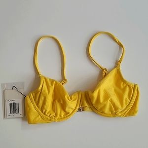 Fella Yellow Citrus Tile Brad Bikini Top